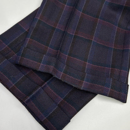 ETRO Purple Check Paisley Lining Jacket Pants Set Size 48
