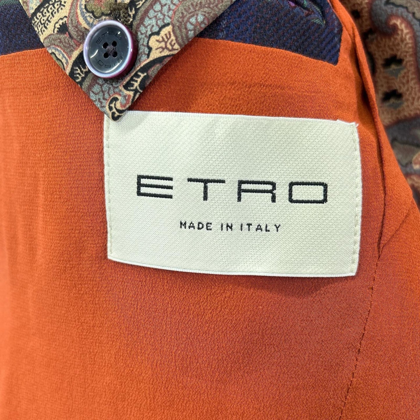 ETRO Purple Check Paisley Lining Jacket Pants Set Size 48