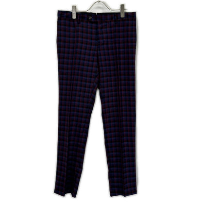 ETRO Purple Check Paisley All-Over Pattern Suit Size 48