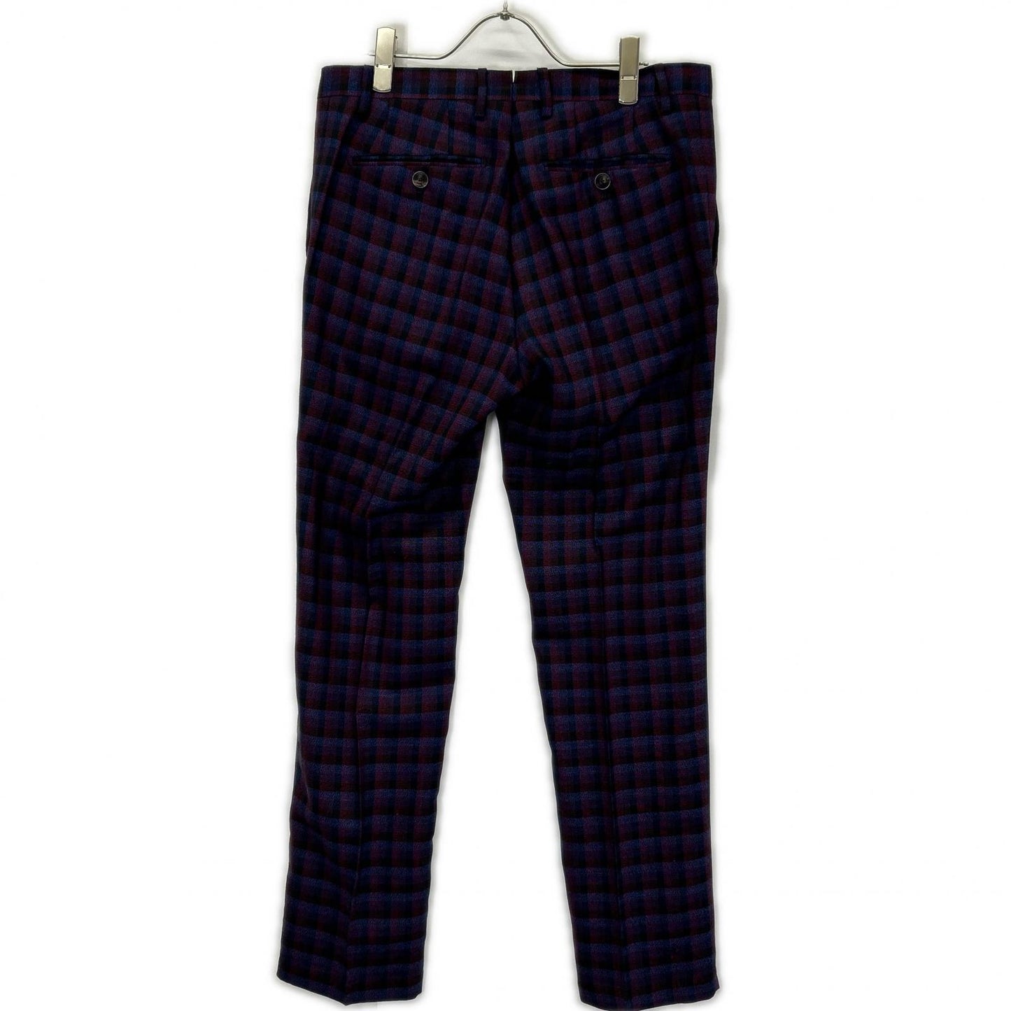 ETRO Purple Check Paisley All-Over Pattern Suit Size 48