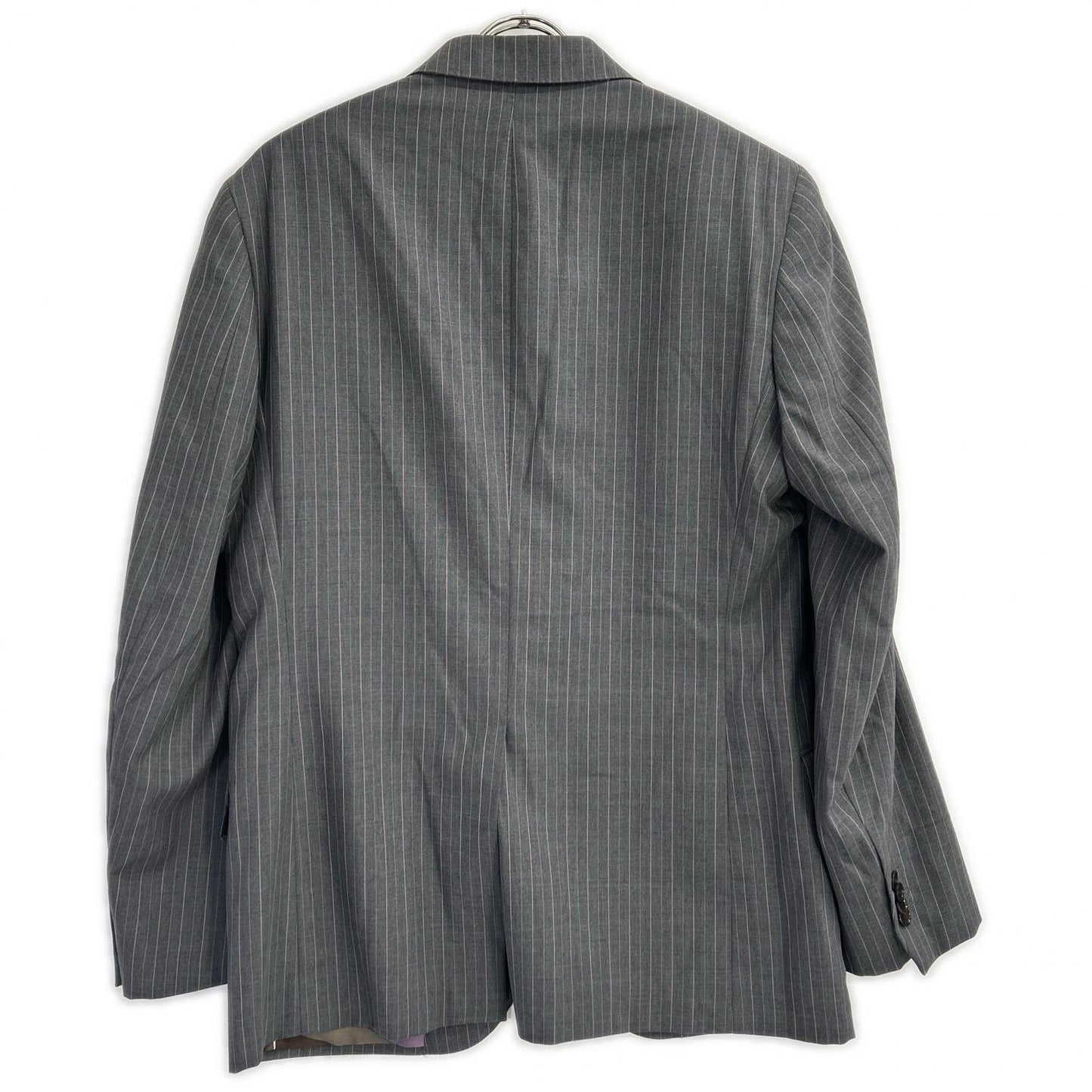 ETRO Gray Stripe All-Over Lining Wool Suit Set Size 48
