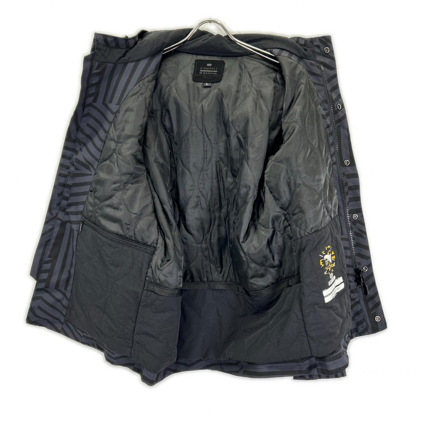 KADOYA CHILL OUT Geometric Fabric Jacket Charcoal Size L