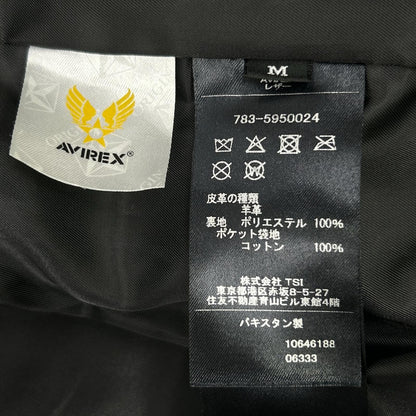 AVIREX Leather CWU Blouson Jacket Black Size M