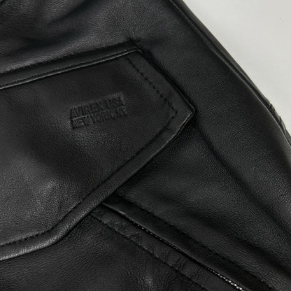 AVIREX Leather CWU Blouson Jacket Black Size M