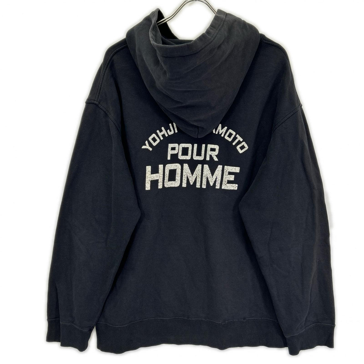Yohji Yamamoto POUR HOMME 24AW Back Hoodie Black Size 3