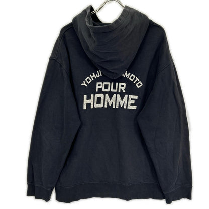 Yohji Yamamoto POUR HOMME 24AW Back Hoodie Black Size 3
