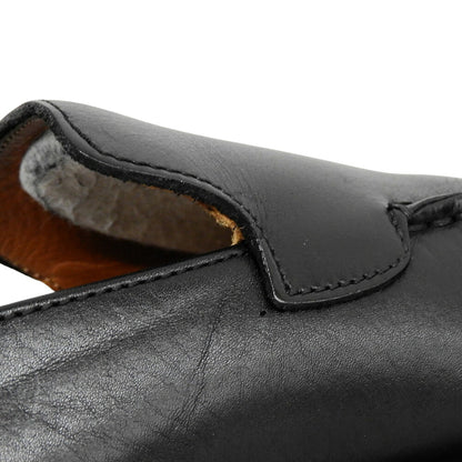GUCCI Platform Leather Loafers Black Size 7 D