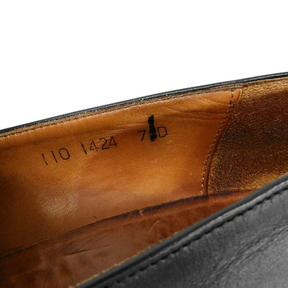 GUCCI Platform Leather Loafers Black Size 7 D