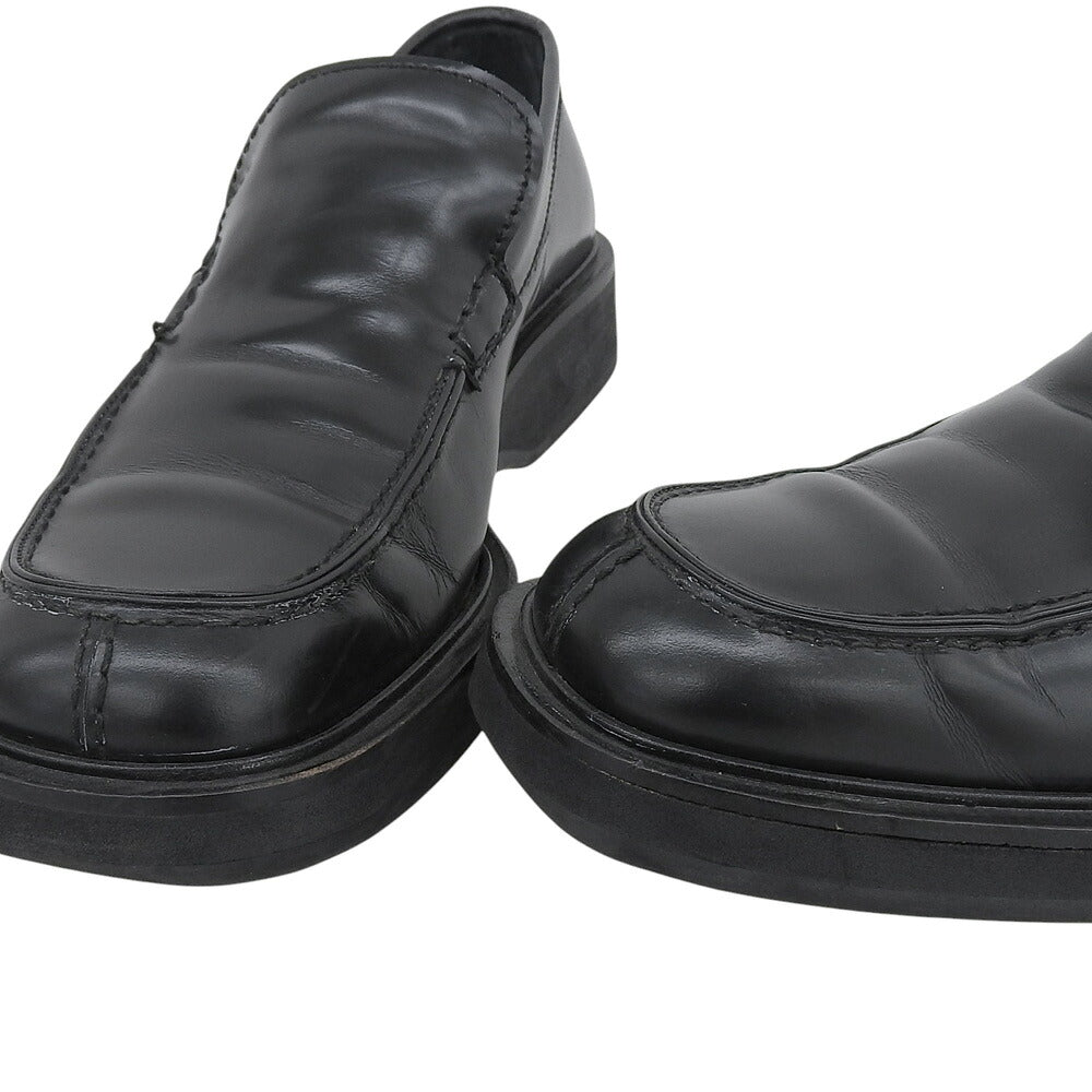 GUCCI Square Toe Leather Loafers Black Size 40 E