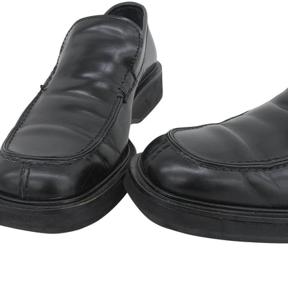 GUCCI Square Toe Leather Loafers Black Size 40 E