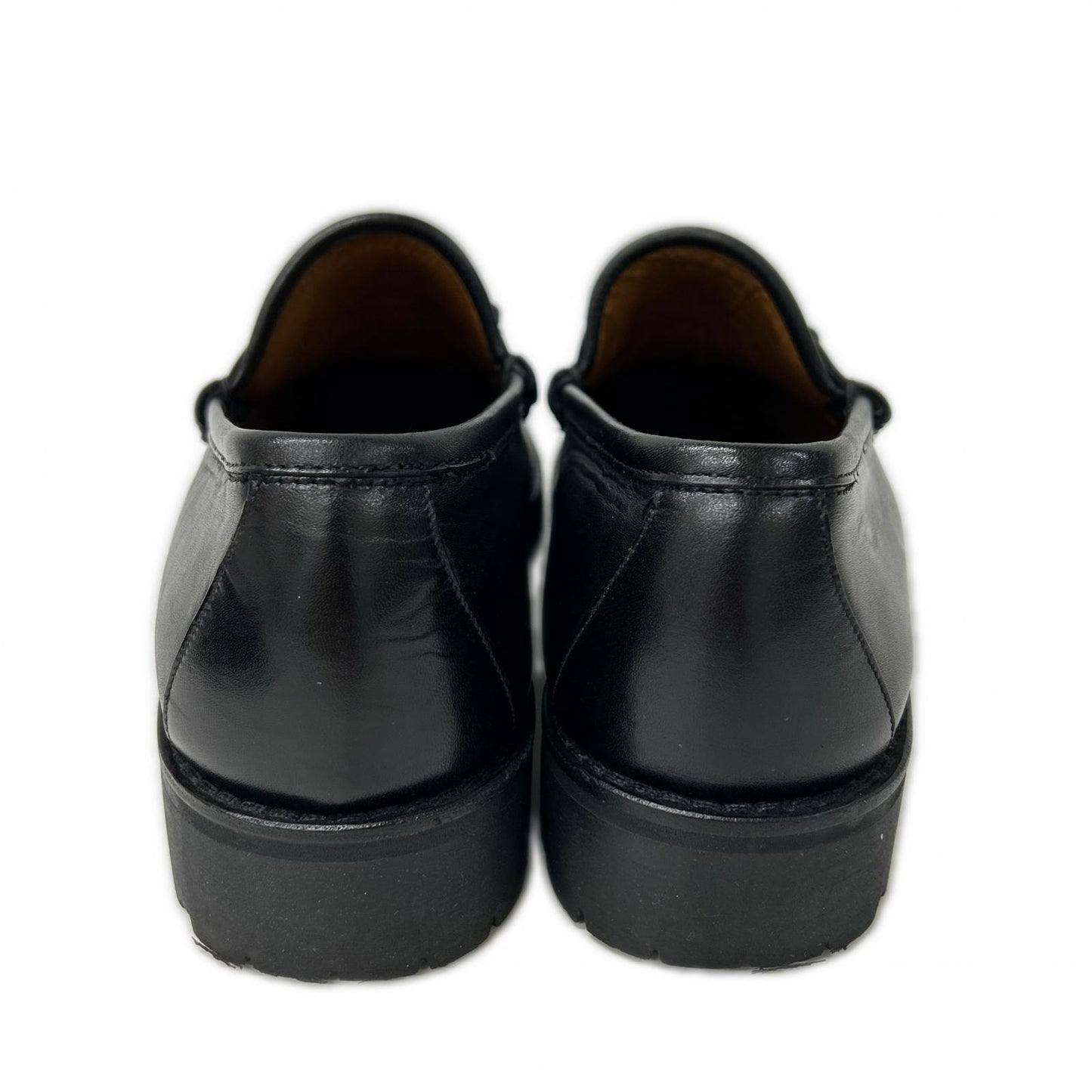 GUCCI Horsebit Leather Loafers Black Size 40E