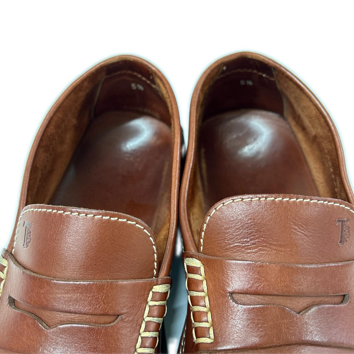 TOD'S CRAFT MEN LOAFER Leather Loafers Mahogany Size 5 1/2