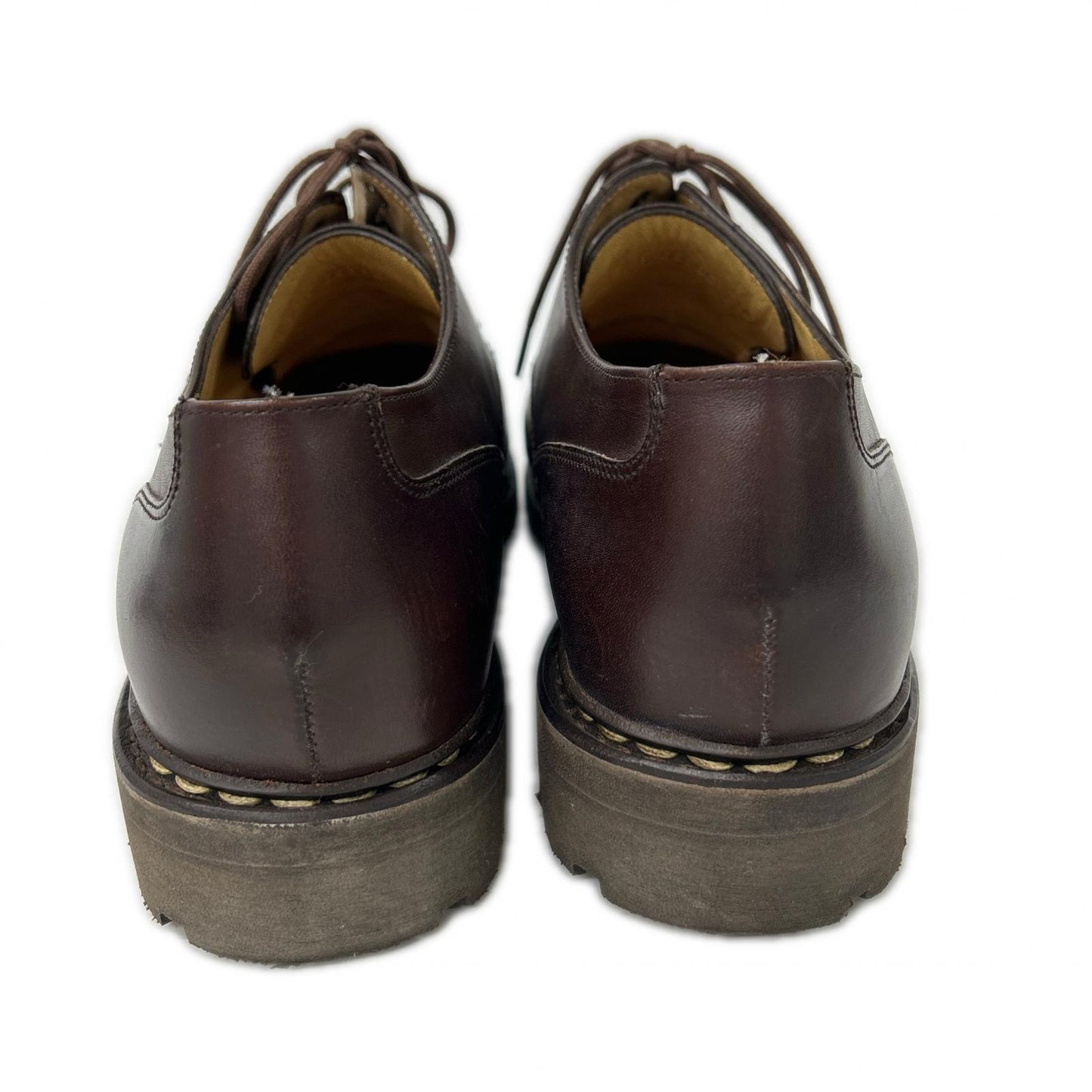 Paraboot CHAMBORD U-Tip Leather Boots Dark Brown Size 7F