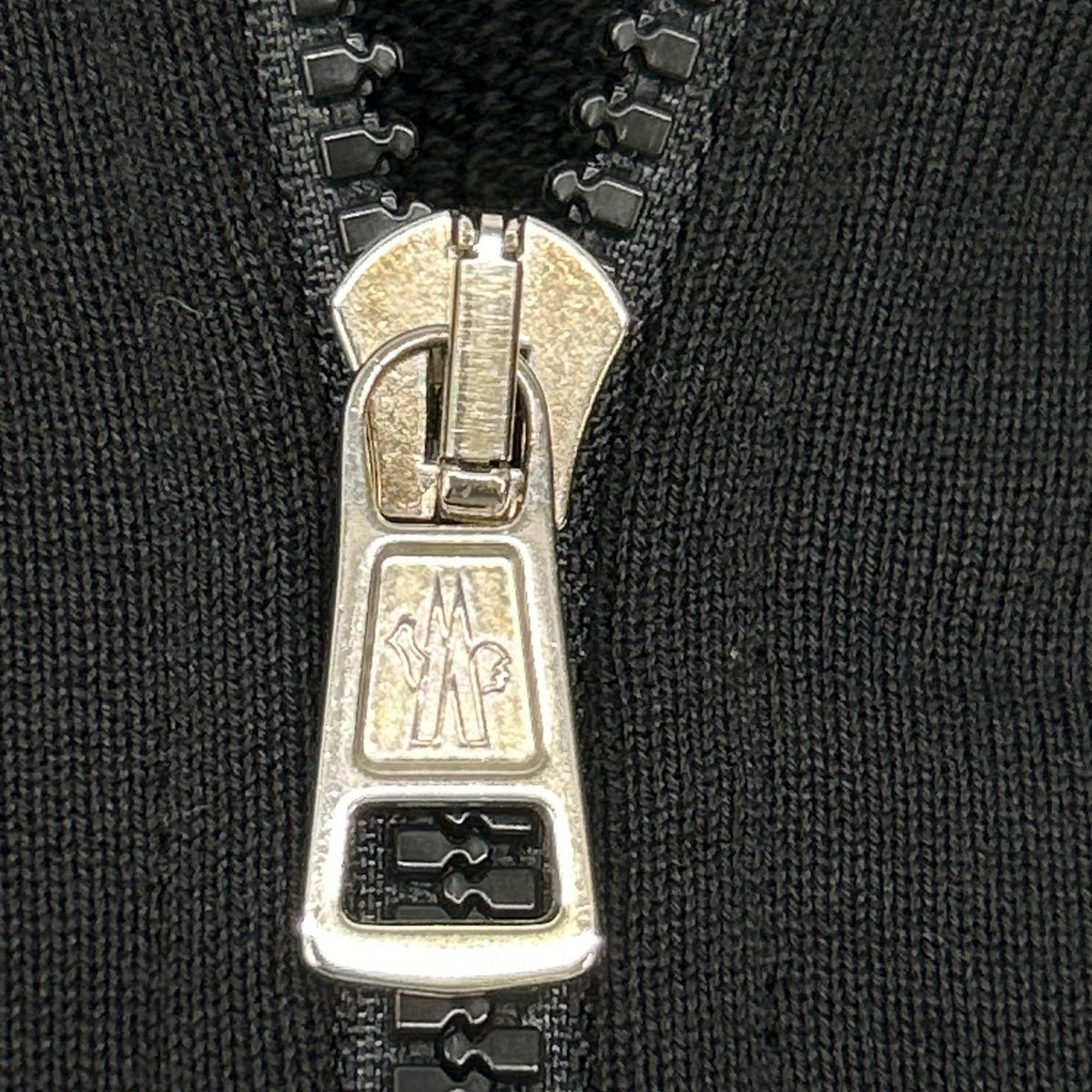 MONCLER Embossed Logo Hooded Zip Cardigan Black Size XL