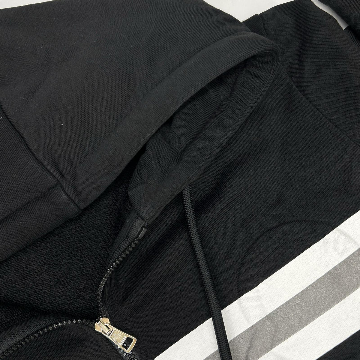 MONCLER Embossed Logo Hooded Zip Cardigan Black Size XL