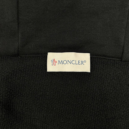 MONCLER Embossed Logo Hooded Zip Cardigan Black Size XL