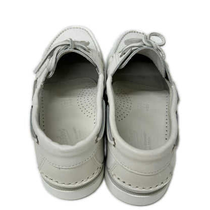 Paraboot Barth/Marine Leather Deck Shoes White Boots Size 8