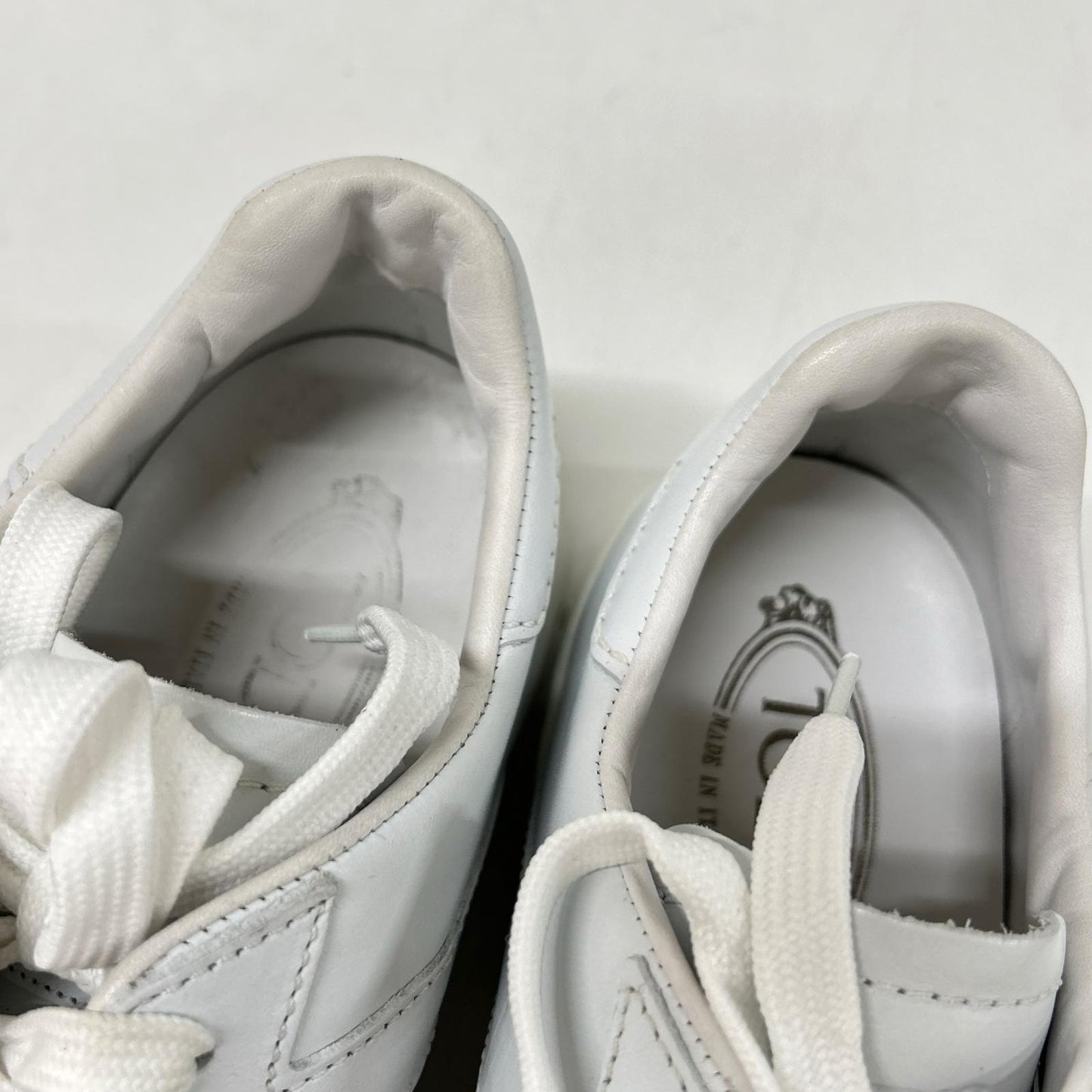 TOD'S Leather Low-Top Sneakers White Size 9