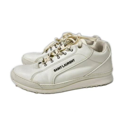 SAINT LAURENT PARIS JUMP Leather Sneakers White Size EU 43