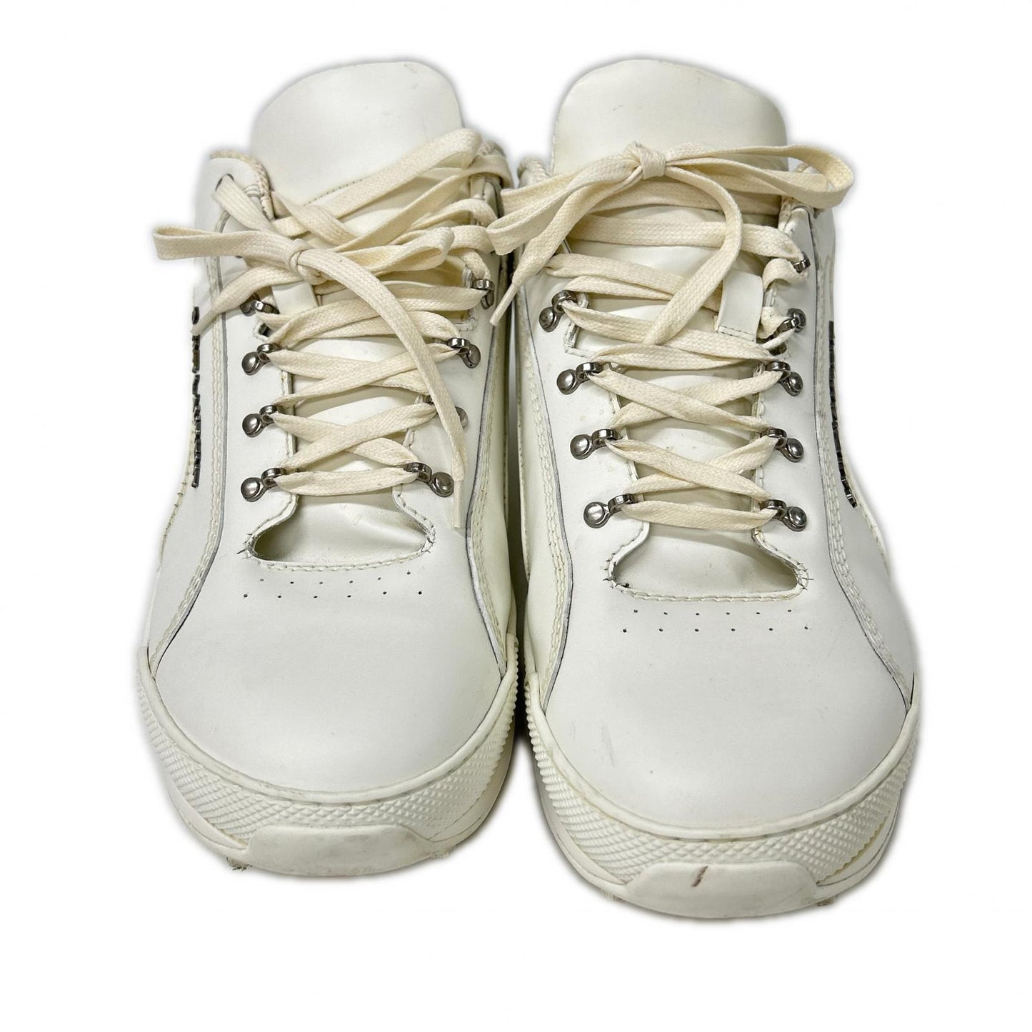SAINT LAURENT PARIS JUMP Leather Sneakers White Size EU 43