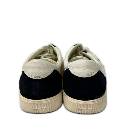 MONCLER Leather Suede Sneakers White/Black Size EU 42