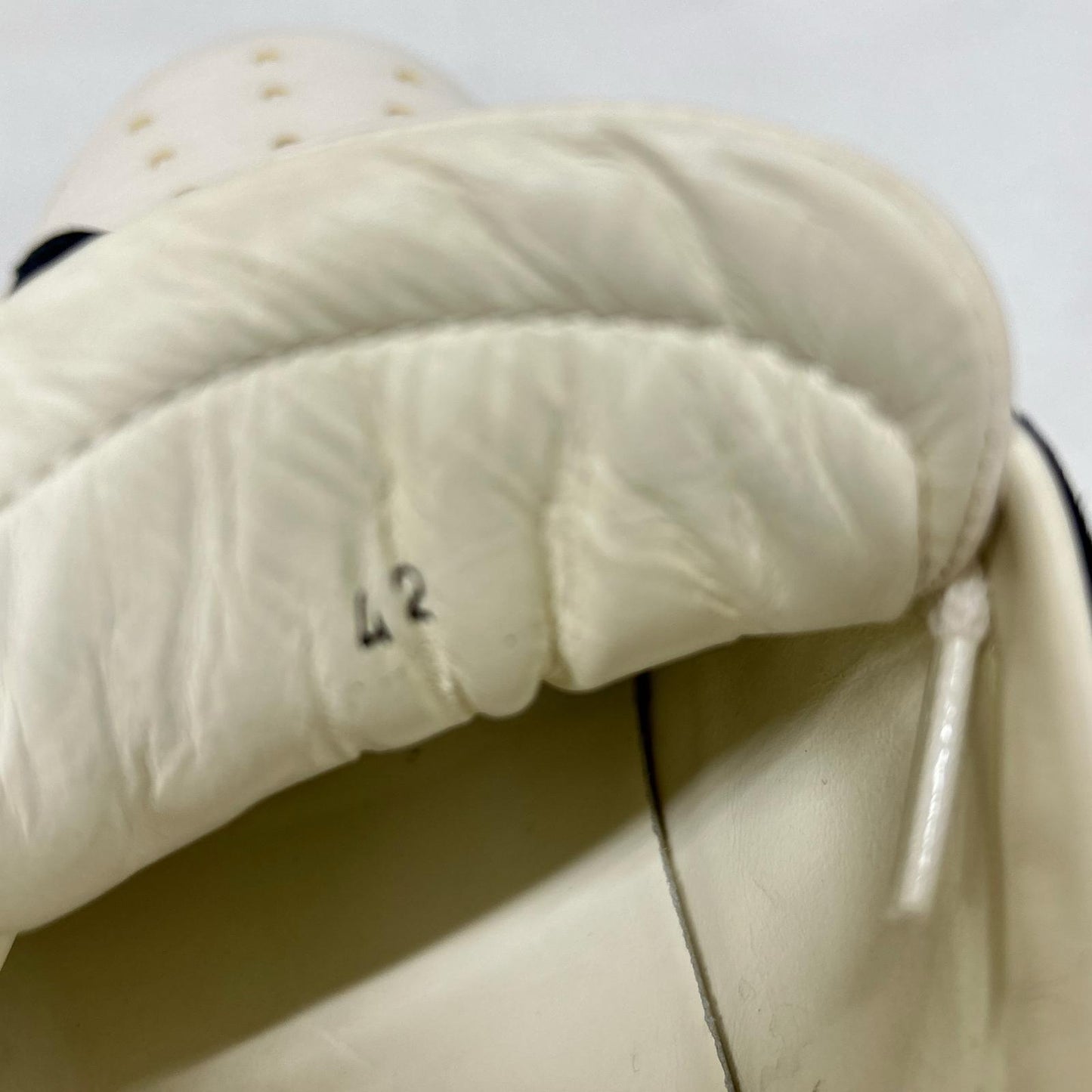 MONCLER Leather Suede Sneakers White/Black Size EU 42