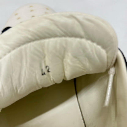MONCLER Leather Suede Sneakers White/Black Size EU 42