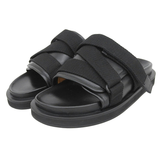 AMBUSH Padded Belt Leather Slide Sandals Black Size EU 41