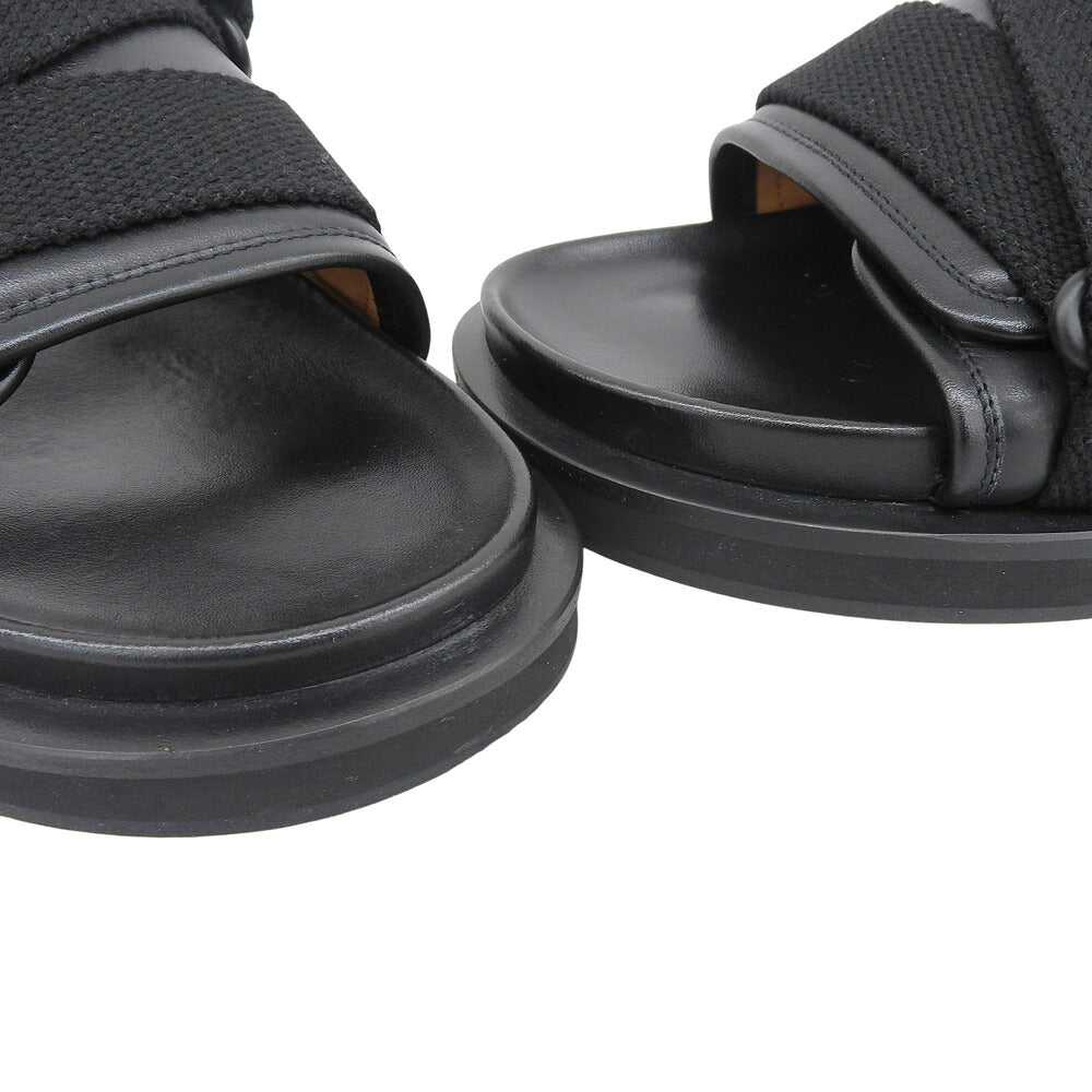 AMBUSH Padded Belt Leather Slide Sandals Black Size EU 41