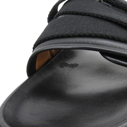 AMBUSH Padded Belt Leather Slide Sandals Black Size EU 41
