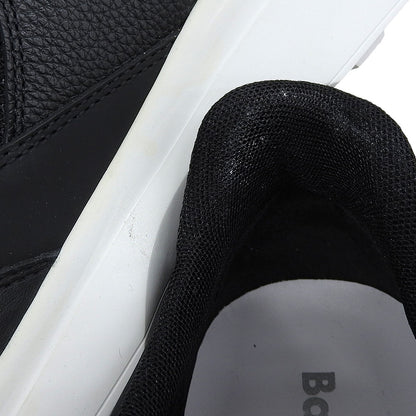 Baldinini Leather Mesh Low-Top Sneakers Black Size EU 43