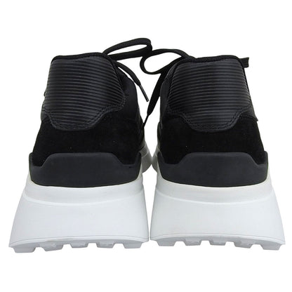 Baldinini Leather Mesh Low-Top Sneakers Black Size EU 43