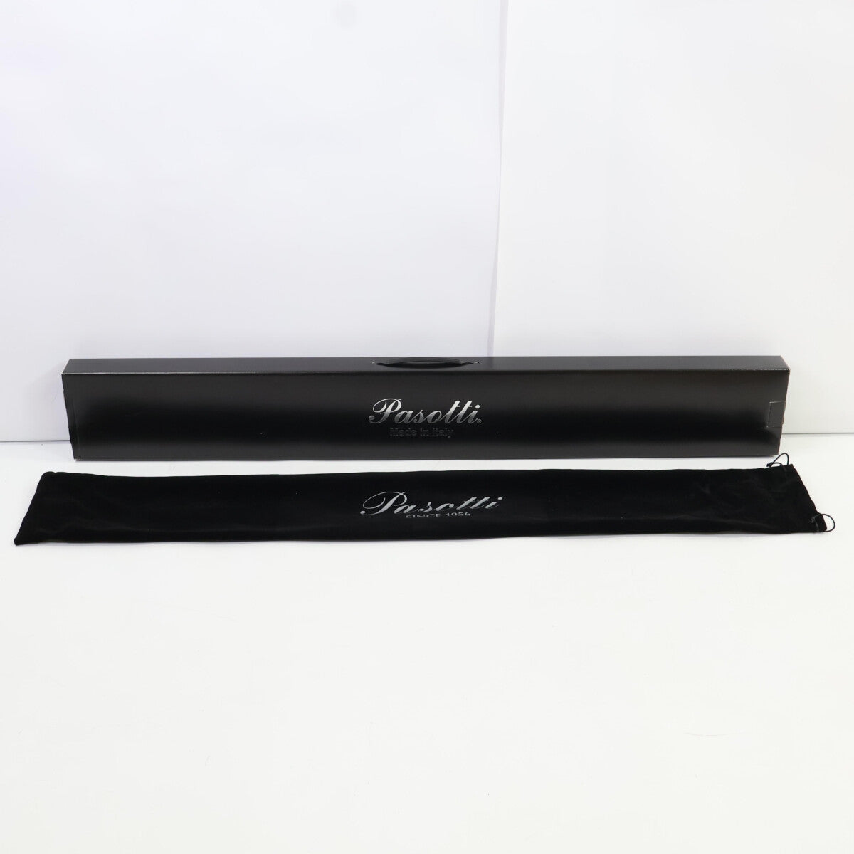 Pasotti Black Swarovski Vintage Panther Long Umbrella