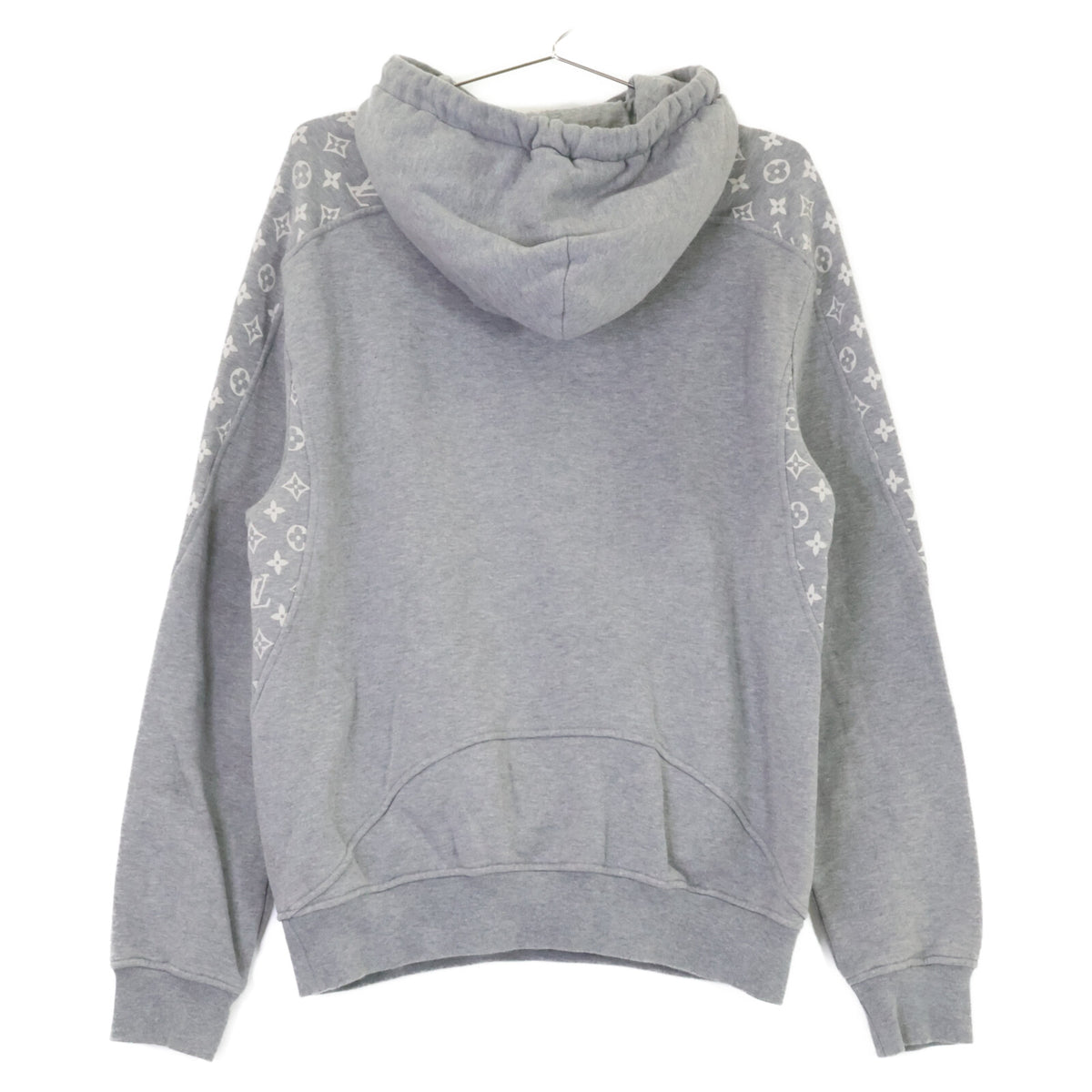 LOUIS VUITTON Monogram Circle Cut Hoodie Gray Size XS
