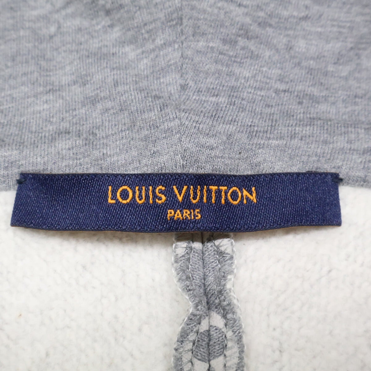 LOUIS VUITTON Monogram Circle Cut Hoodie Gray Size XS