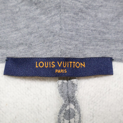 LOUIS VUITTON Monogram Circle Cut Hoodie Gray Size XS