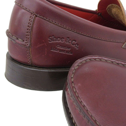 REGAL Shoe&Co Leather Coin Loafers Burgundy Size 25