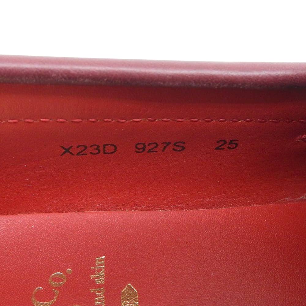 REGAL Shoe&Co Leather Coin Loafers Burgundy Size 25