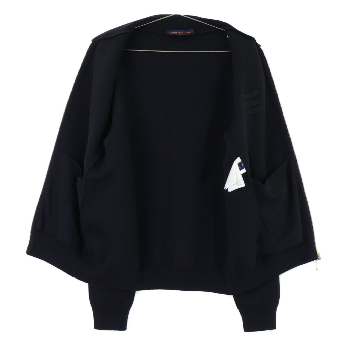 LOUIS VUITTON 25 Logo Embroidered Pearl Jacket Black Size M