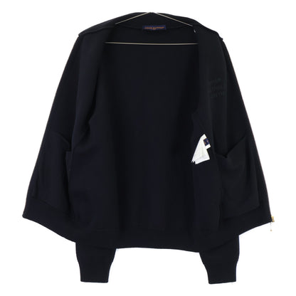 LOUIS VUITTON 25 Logo Embroidered Pearl Jacket Black Size M
