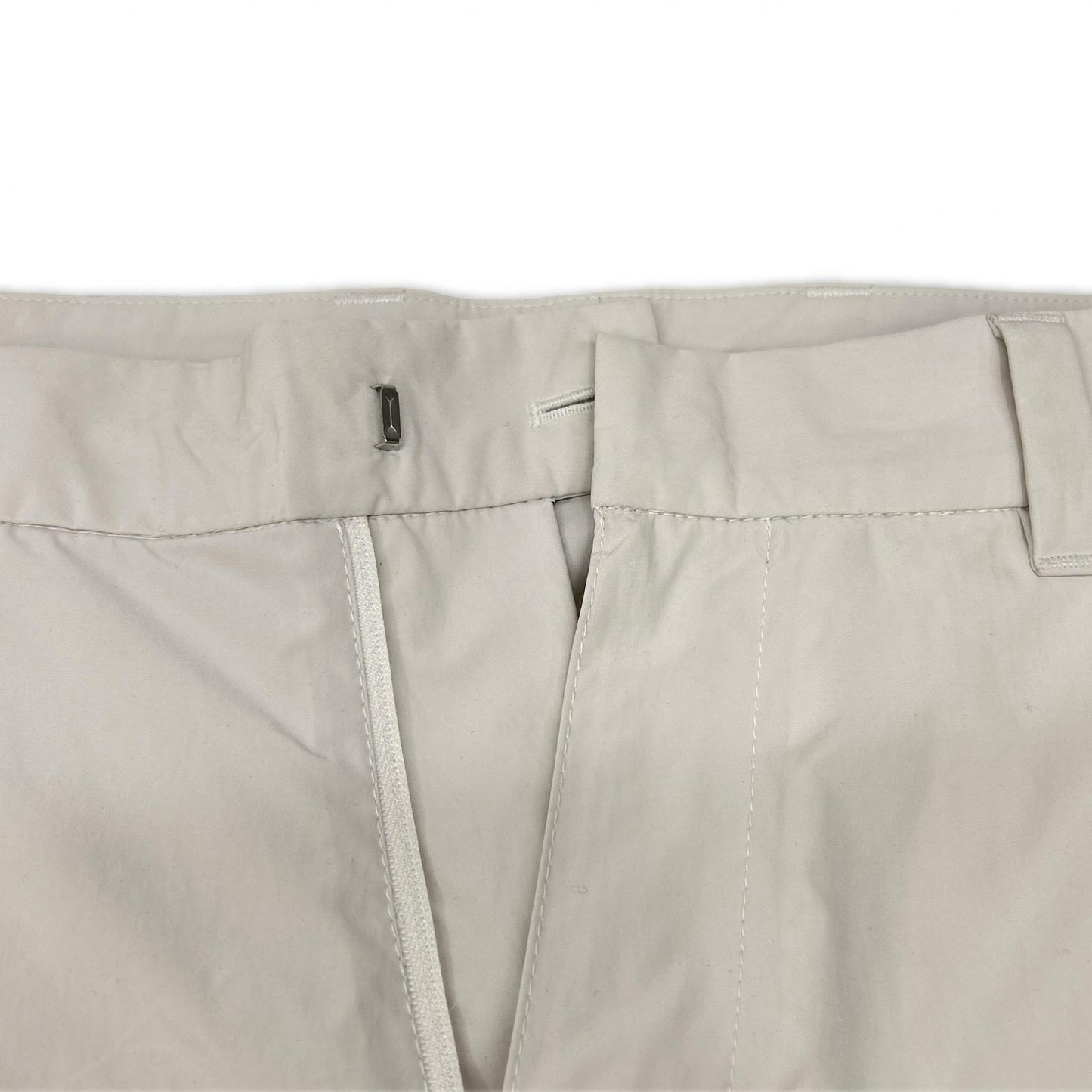 PRADA 23 Nylon Wide Slacks Pants White Size S