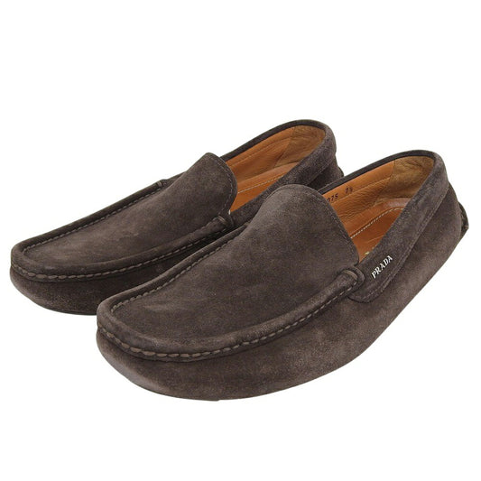 PRADA Suede Brown Driving Shoes Sneakers Size 7.5