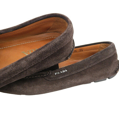 PRADA Suede Brown Driving Shoes Sneakers Size 7.5