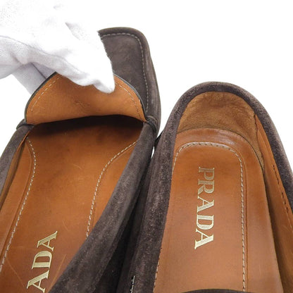 PRADA Suede Brown Driving Shoes Sneakers Size 7.5