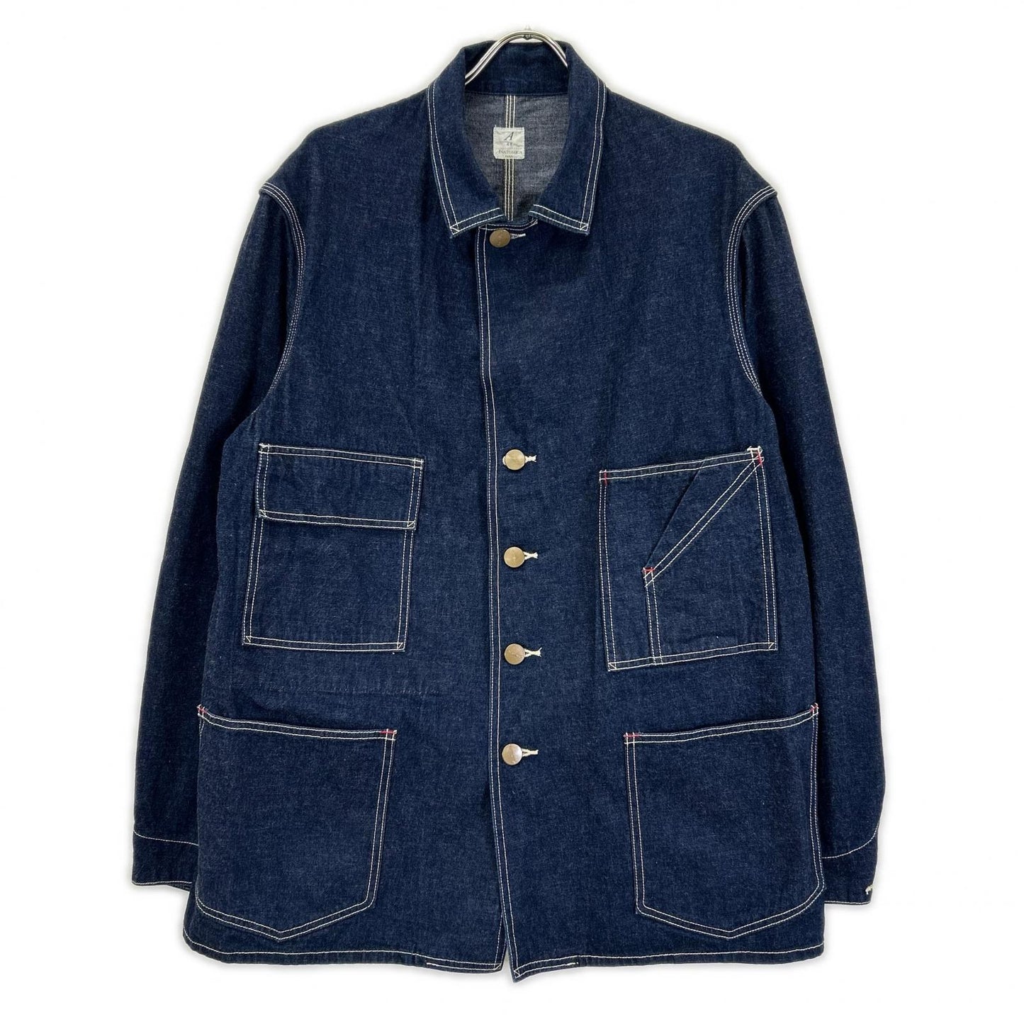 ANATOMICA Indigo Dungaree Coverall Denim Jacket Size 46