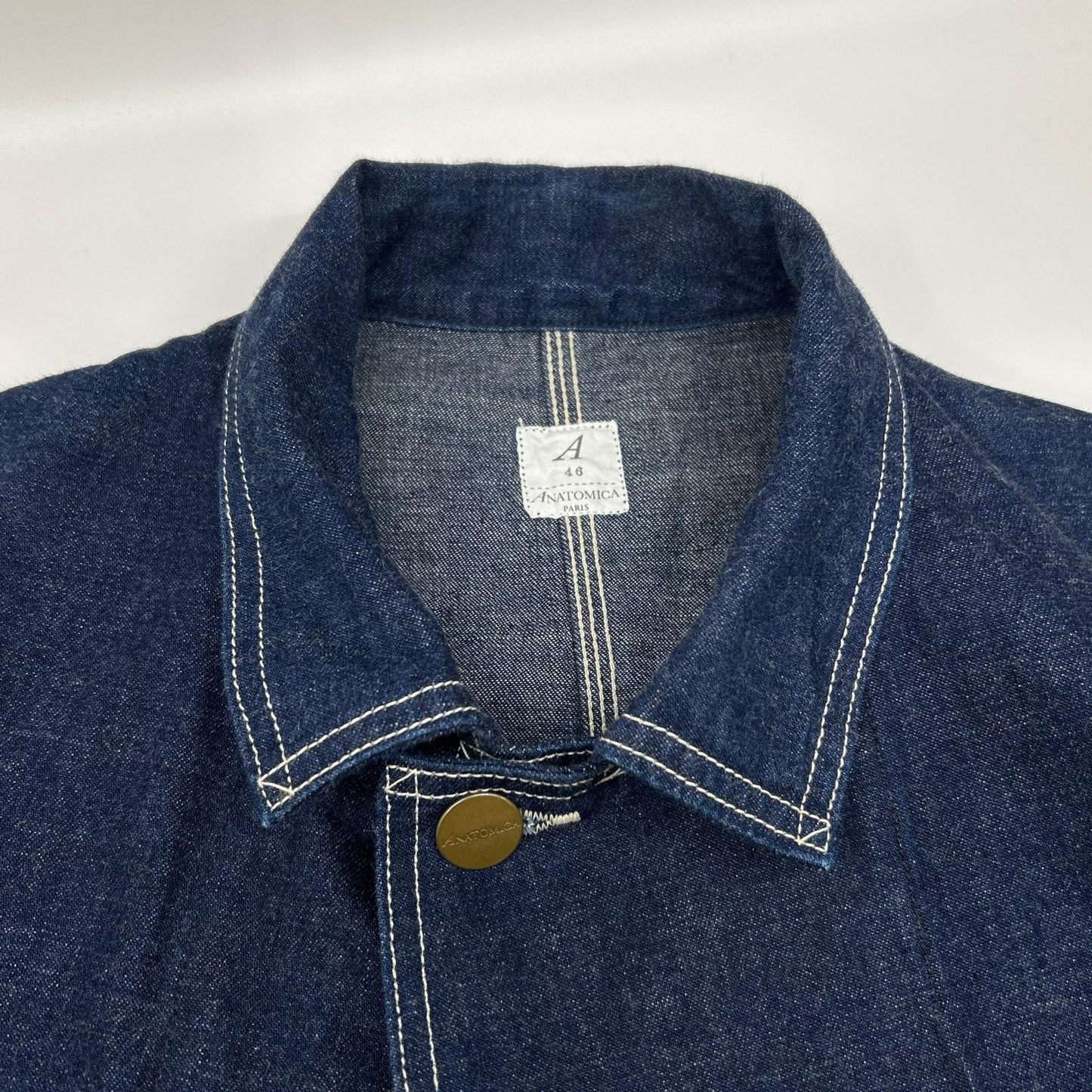 ANATOMICA Indigo Dungaree Coverall Denim Jacket Size 46