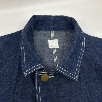 ANATOMICA Indigo Dungaree Coverall Denim Jacket Size 46