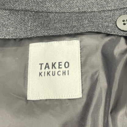 TAKEOKIKUCHI Down-Lined Melange Stand Coat Charcoal Size 3
