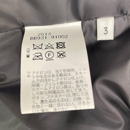 TAKEOKIKUCHI Down-Lined Melange Stand Coat Charcoal Size 3