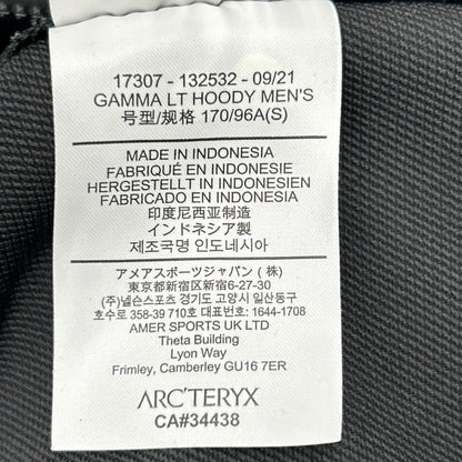 ARC'TERYX 21' Gamma LT Hoody Softshell Jacket Black Size S